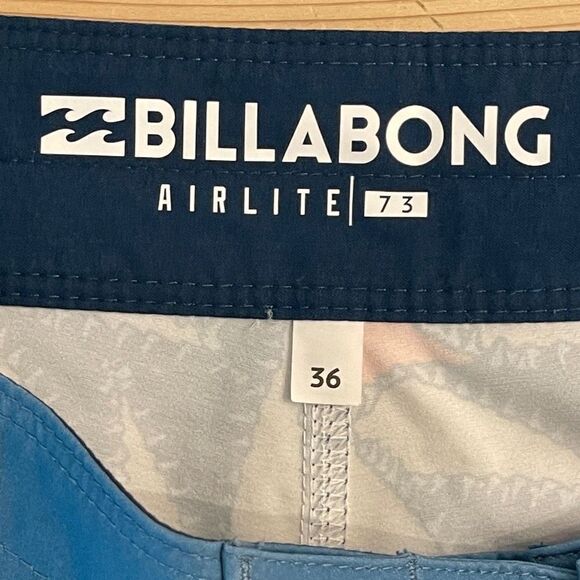 Billabong Airlite Men's Swimwear Floral Print Surf Boardshorts Blue Size 36 - Picture 4 of 8
